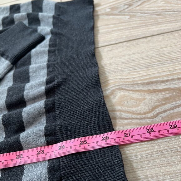 🩶Lachlan British Inspired 100% Cotton Striped Sweater Grey & Dark Green unisex - Picture 3 of 8